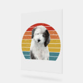 古い英国のシープドッグのギフトヴィンテージDulux Dog S アクリルサイン (傾斜)