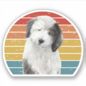 古い英国のシープドッグのギフトヴィンテージDulux Dog S シール (正面)