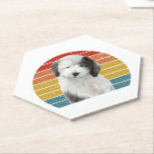 古い英国のシープドッグのギフトヴィンテージDulux Dog S ペーパーコースター (アングル)