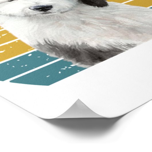 古い英国のシープドッグのギフトヴィンテージDulux Dog S ポスター (角)