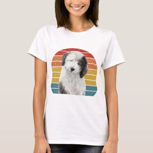 古い英国のシープドッグのギフトヴィンテージDulux Dog S Tシャツ (正面)