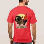 古い英国のチャボ:  BBの赤 Tシャツ (裏面)