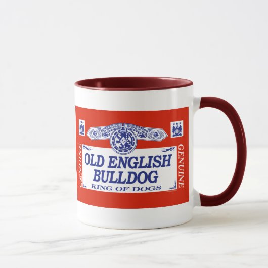 古い英国のブルドッグ マグカップ (右)