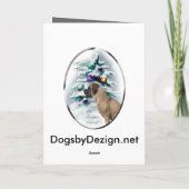 古い英国のマスティフのクリスマスのギフト シーズンカード (裏面)