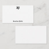 古い英国の文字のCalligraphedのモノグラムのテンプレート ノートカード (正面/裏面)