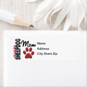 古い英国の牧羊犬のお母さん2 ラベル (インサイチュ)