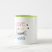 古い英国の牧羊犬のマグ-かわいい愛犬家のギフト ツートーンマグカップ (中央)