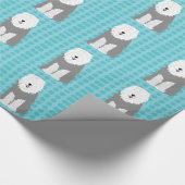 古い英国の牧羊犬の包装紙 ラッピングペーパー (角)