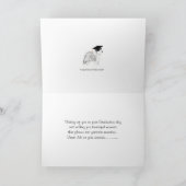 古い英国の牧羊犬の卒業 カード (内部)