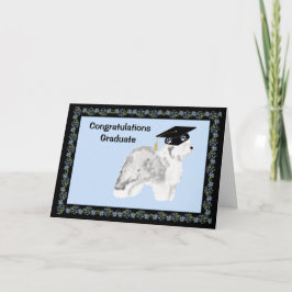 古い英国の牧羊犬の卒業 カード