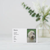 古い英国の牧羊犬の名刺 名刺 (スタンド正面)