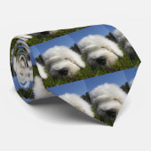 古い英国の牧羊犬の子犬のタイ ネクタイ (ロール)