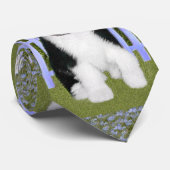 古い英国の牧羊犬の子犬の絵画-犬の芸術 ネクタイ (ロール)