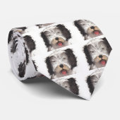古い英国の牧羊犬の子犬 ネクタイ (ロール)