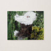 古い英国の牧羊犬の絵画 ジグソーパズル (横)