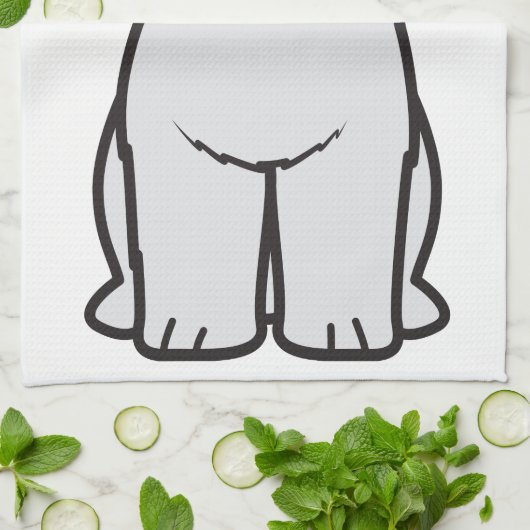 古い英国の牧羊犬犬の漫画 キッチンタオル (折り畳み)