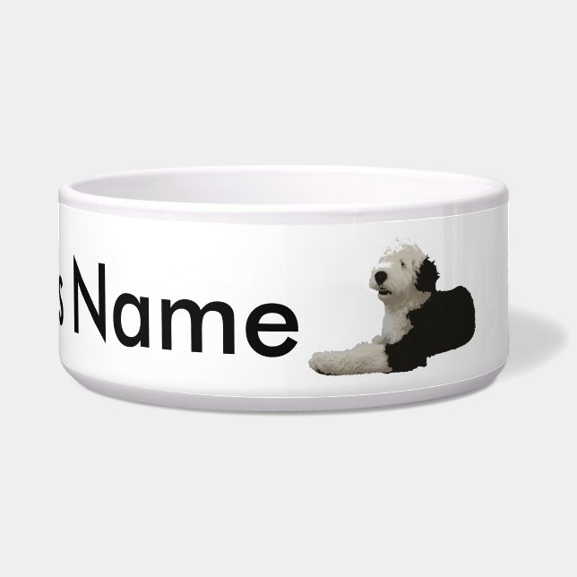 古い英国の牧羊犬 ボウル (正面)