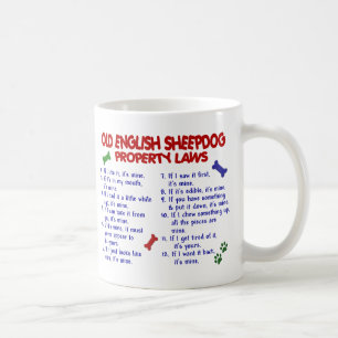 古い英国の牧羊犬PL2 コーヒーマグカップ