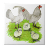 古い英国の自己の青い小型の家族 タイル (正面)