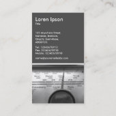 古い英国ラジオダイヤル – 70pcグレー 名刺 (裏面)