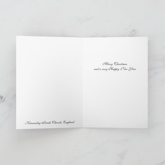 古い英国器官のクリスマスカード シーズンカード (内部)