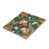 古い英国庭園にハリネズミ タイル (側面)