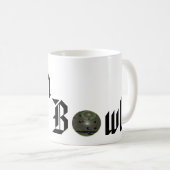古い英国風の芝生の文字デザイン椀 コーヒーマグカップ (正面右)