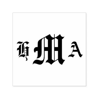 古い英語のイニシャル- Self-Inking Stamp セルフインキングスタンプ