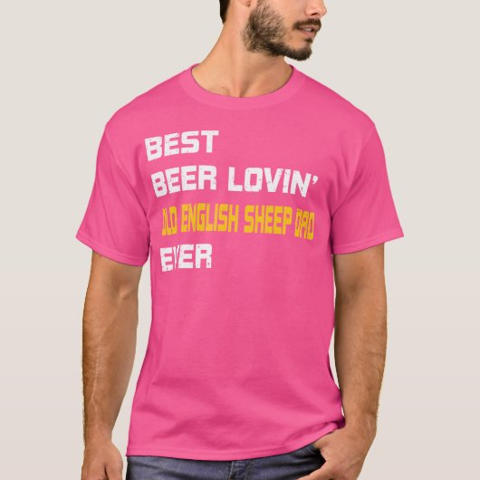 古い英語の羊最高ののビール愛する古い英語 Tシャツ (正面)