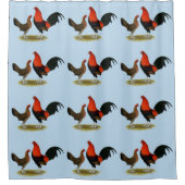 古い英語ゲームのバンタム： BB赤ペア シャワーカーテン (正面)