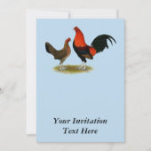 古い英語ゲームのバンタム： BB赤ペア 招待状 (正面)