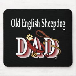 古い英語シェプドッグDadGives マウスパッド