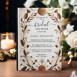 古い英語レトロブッククラブカバーブライダルシャワー 招待状