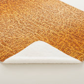 古い茶グランジ色の革のテクスチャ シェルパブランケット (3/4)