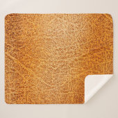 古い茶グランジ色の革のテクスチャ シェルパブランケット (正面(横))