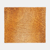 古い茶グランジ色の革のテクスチャ フリースブランケット (正面(横))