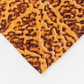 古い茶グランジ色の革のテクスチャ フリースブランケット (角)