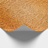 古い茶グランジ色の革のテクスチャ ラッピングペーパー (角)