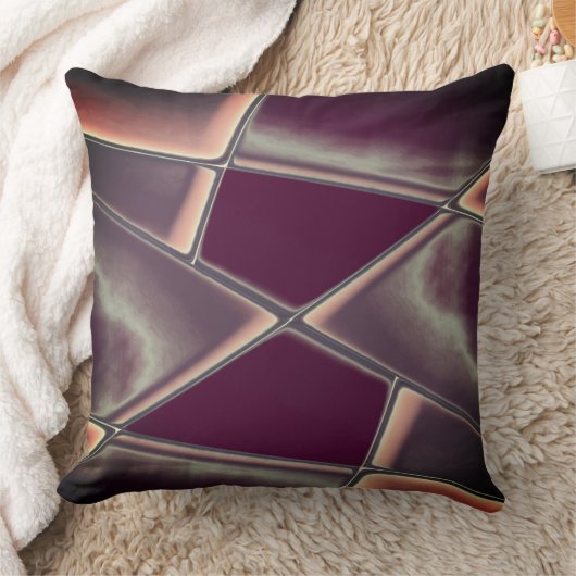 古い茶色がかった茶色がかったトラペーズ長方形の形 クッション (ブランケット)