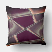 古い茶色がかった茶色がかったトラペーズ長方形の形 クッション (裏面)