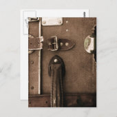 古い茶色のスーツケース ポストカード (正面/裏面)