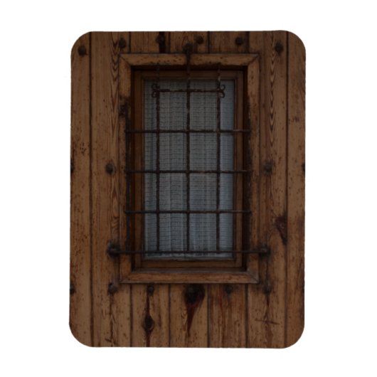 古い茶色のノッティ木製のドア マグネット (縦)