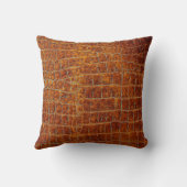 古い茶色の動物の皮革のテクスチャ クッション (裏面)