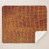 古い茶色の動物の皮革のテクスチャ シェルパブランケット (正面(横))