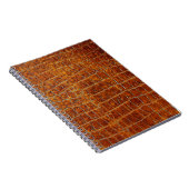 古い茶色の動物の皮革のテクスチャ ノートブック (右側)