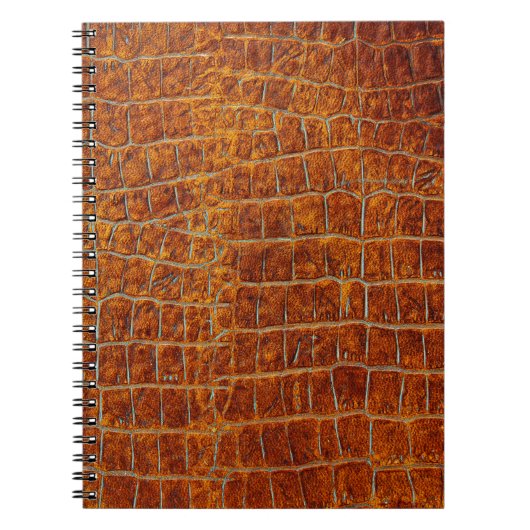 古い茶色の動物の皮革のテクスチャ ノートブック (正面)