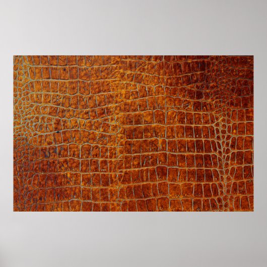 古い茶色の動物の皮革のテクスチャ ポスター (正面)