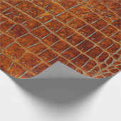 古い茶色の動物の皮革のテクスチャ ラッピングペーパー (角)