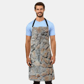 古い茶色の城の石のテクスチャ エプロン (着用した状態)