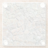 古い茶色の城の石のテクスチャ ガラスコースター (裏面)